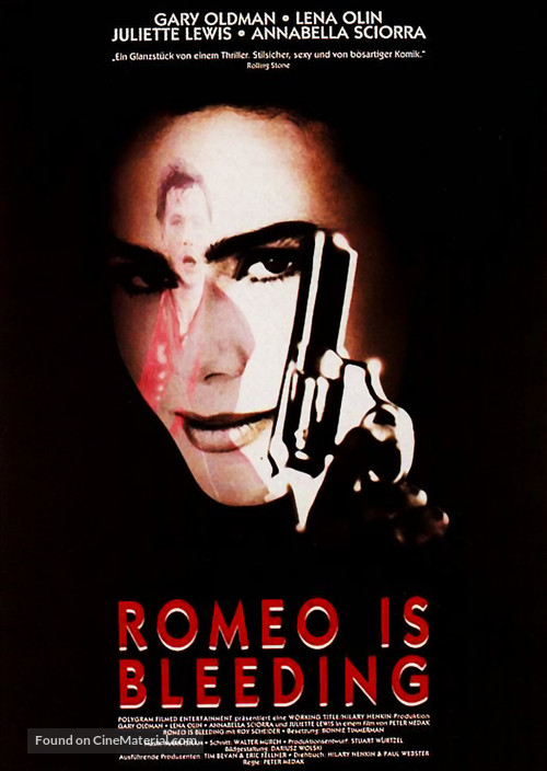 Romeo Is Bleeding - German Movie Poster