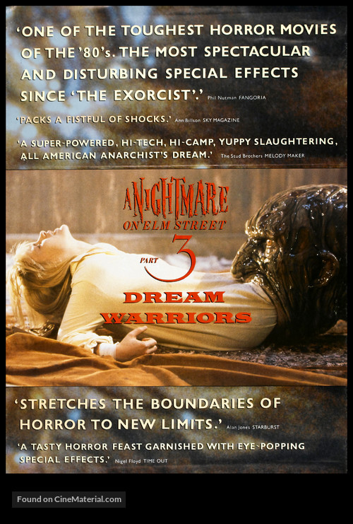 A Nightmare On Elm Street 3: Dream Warriors - British Movie Poster