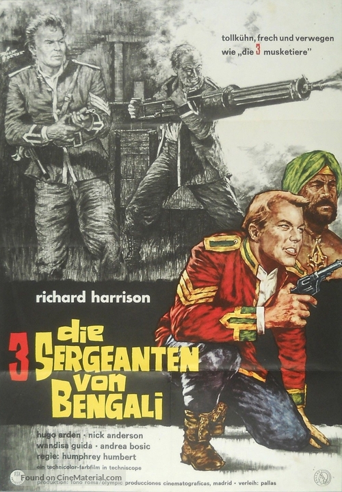 Tre sergenti del Bengala, I - German Movie Poster