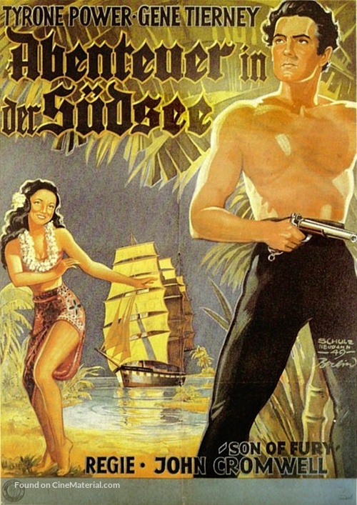 Son of Fury: The Story of Benjamin Blake - German Movie Poster