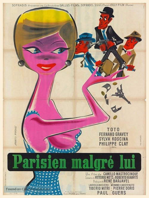 Tot&ograve; a Parigi - French Movie Poster