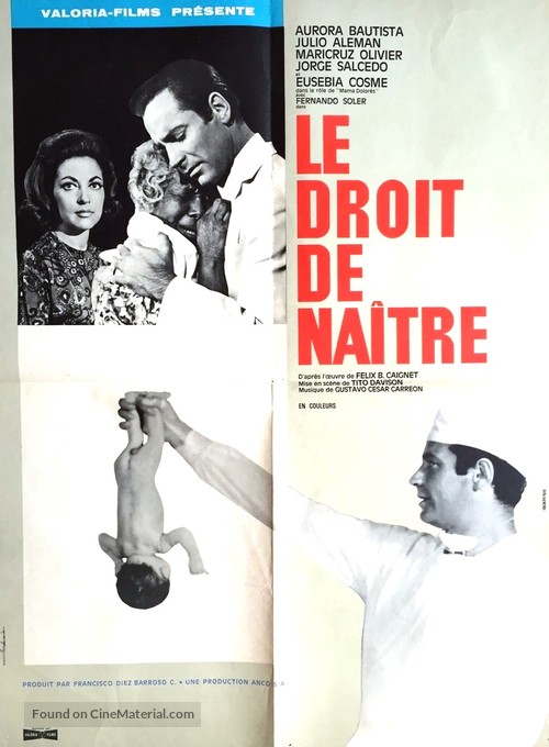 El derecho de nacer - French Movie Poster