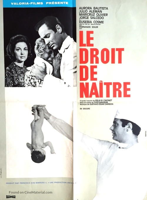 El derecho de nacer - French Movie Poster