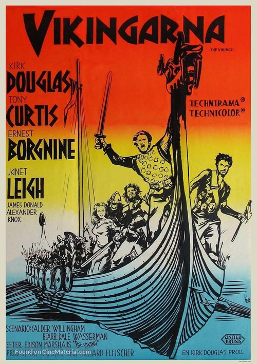 The Vikings - Swedish Movie Poster
