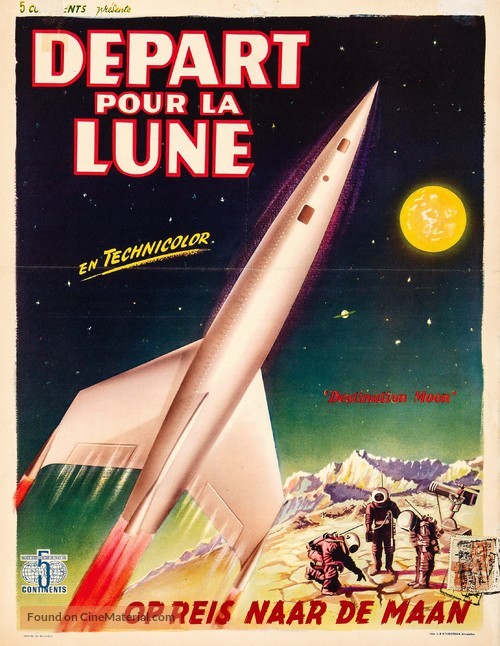 Destination Moon - Belgian Movie Poster