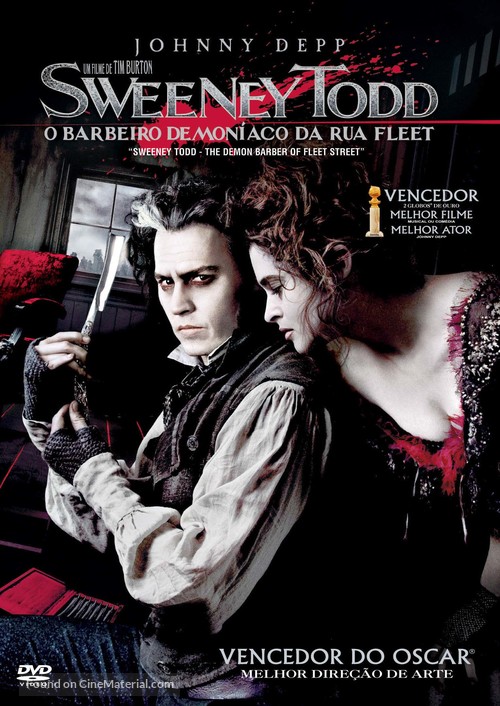 Sweeney Todd: The Demon Barber of Fleet Street - Brazilian DVD movie cover