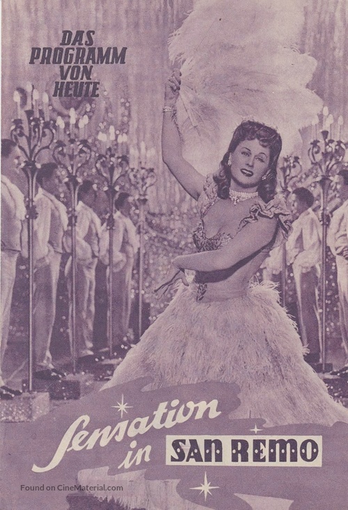 Sensation in San Remo - German poster