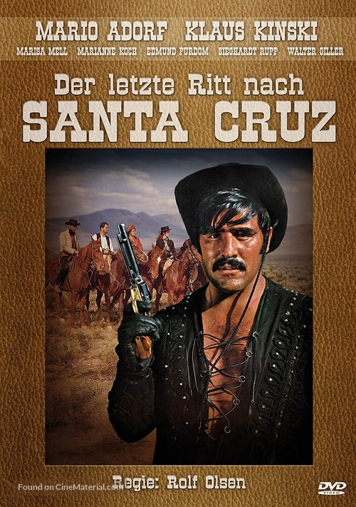 Der letzte Ritt nach Santa Cruz - German DVD movie cover