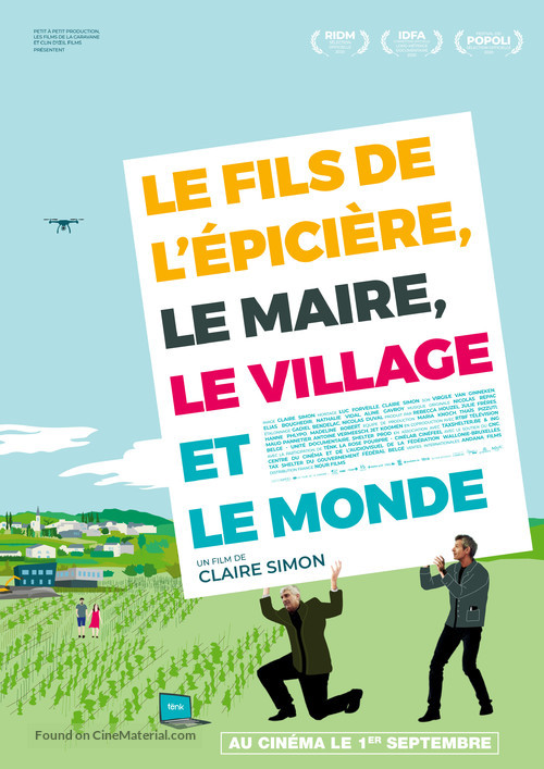 The Grocer&#039;s Son, the Mayor, the Village and the World - French Movie Poster