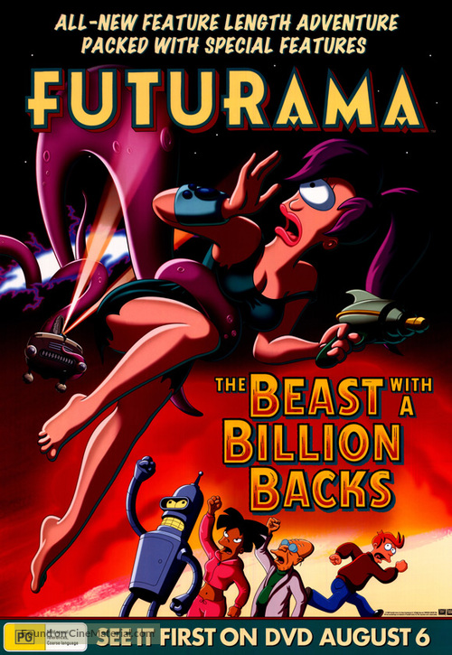 Futurama: The Beast with a Billion Backs - Australian Movie Poster