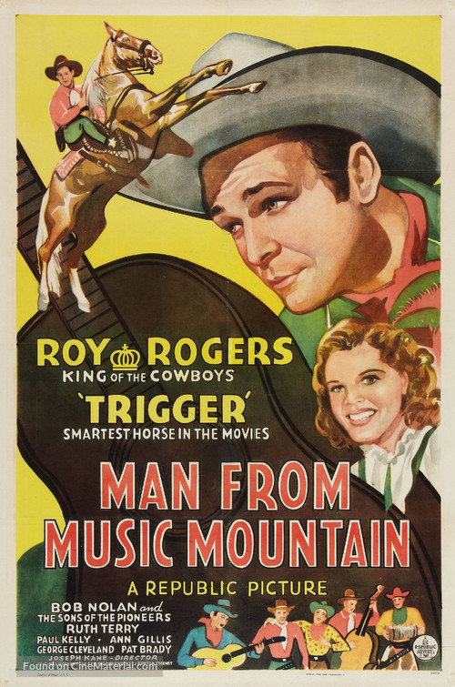 Man from Music Mountain - Re-release movie poster