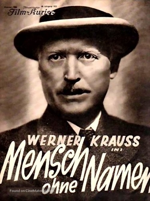 Mensch ohne Namen - German poster