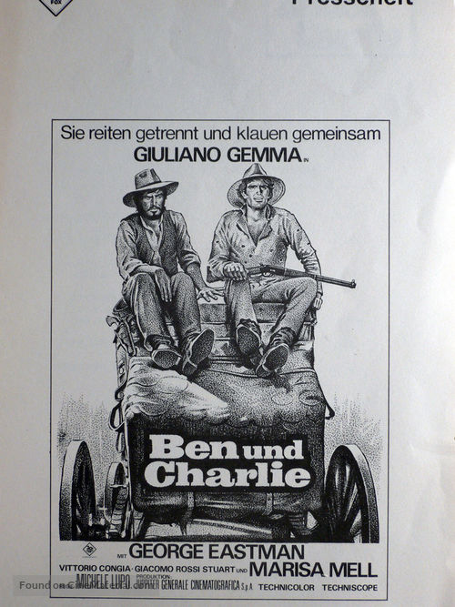 Amico, stammi lontano almeno un palmo - German Movie Poster