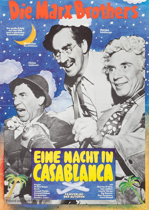 A Night in Casablanca - German Re-release movie poster