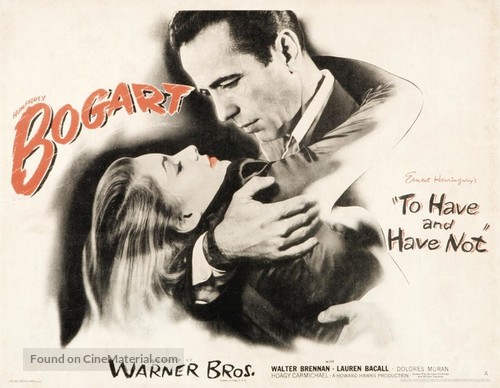 To Have and Have Not - British Movie Poster