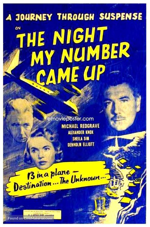 The Night My Number Came Up - British Movie Poster
