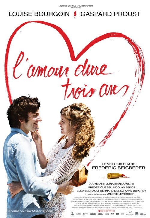 L&#039;amour dure trois ans - Canadian Movie Poster