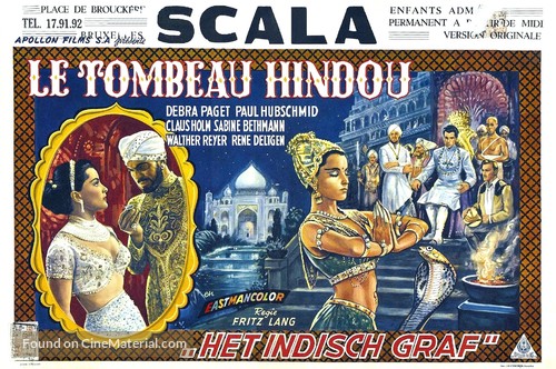 Das iIndische Grabmal - Belgian Movie Poster