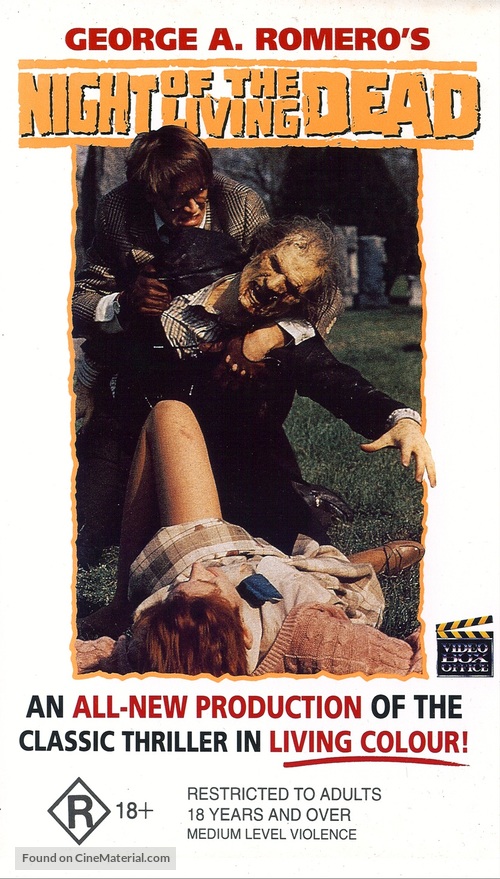Night of the Living Dead - Australian VHS movie cover