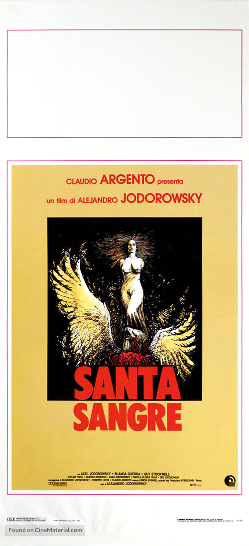 Santa sangre - Italian Movie Poster