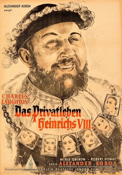 The Private Life of Henry VIII. - German Movie Poster