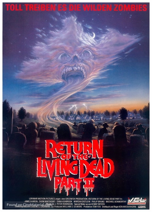 Return of the Living Dead Part II - German DVD movie cover