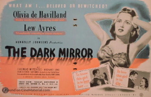 The Dark Mirror - British Movie Poster