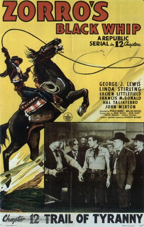 Zorro&#039;s Black Whip - Movie Poster
