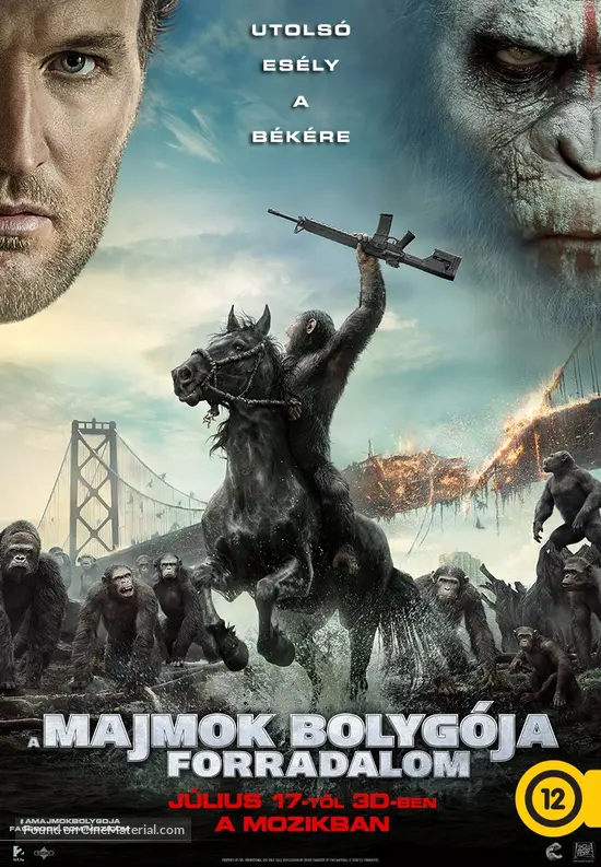 Dawn of the Planet of the Apes - Hungarian Movie Poster