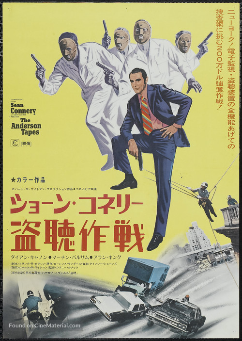 The Anderson Tapes - Japanese Movie Poster