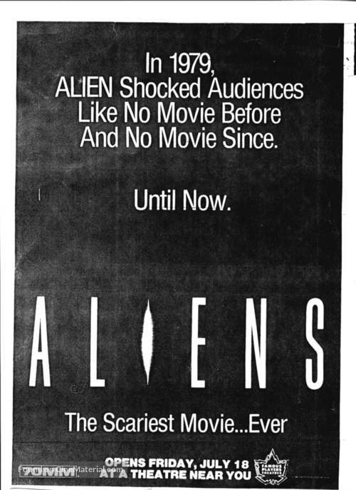 Aliens - Canadian poster