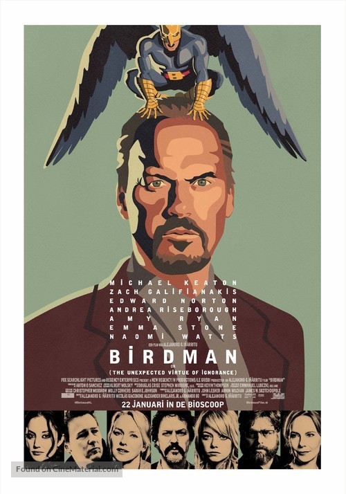 Birdman or (The Unexpected Virtue of Ignorance) - Dutch Movie Poster