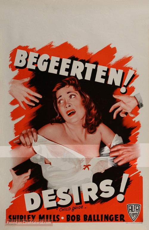 Child Bride - Belgian Movie Poster