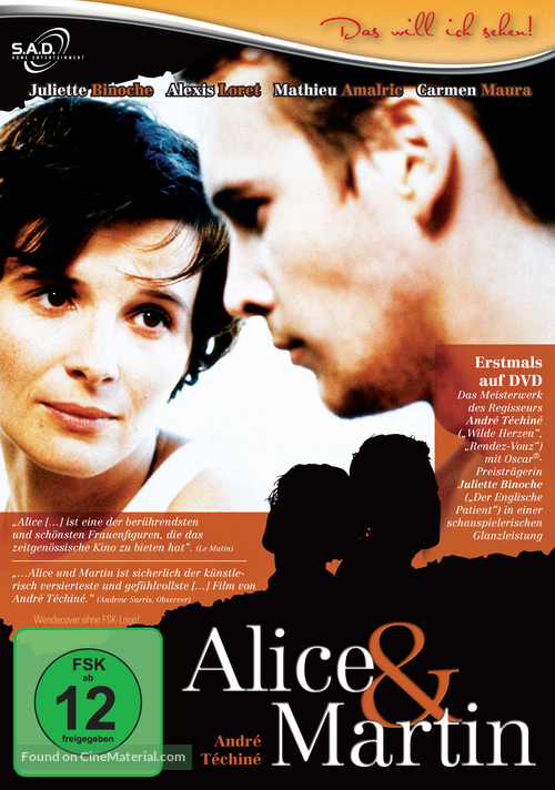 Alice et Martin - German DVD movie cover