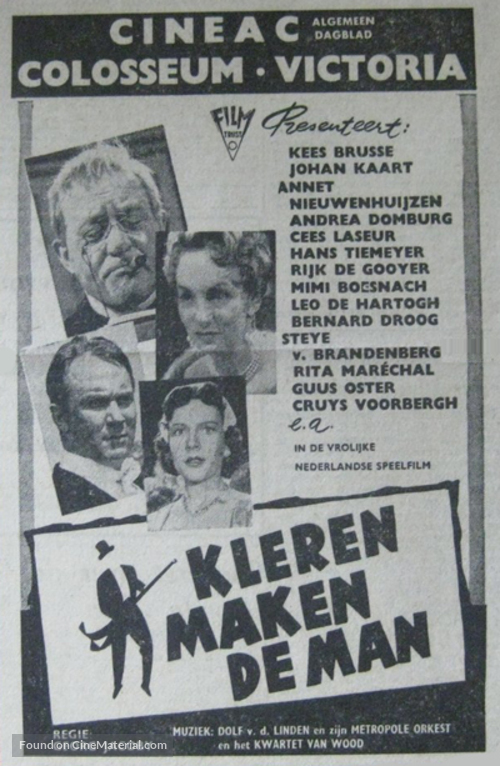 Kleren maken de man - Dutch poster