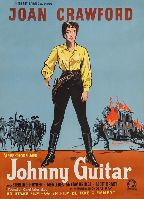 Johnny Guitar - Danish Movie Poster