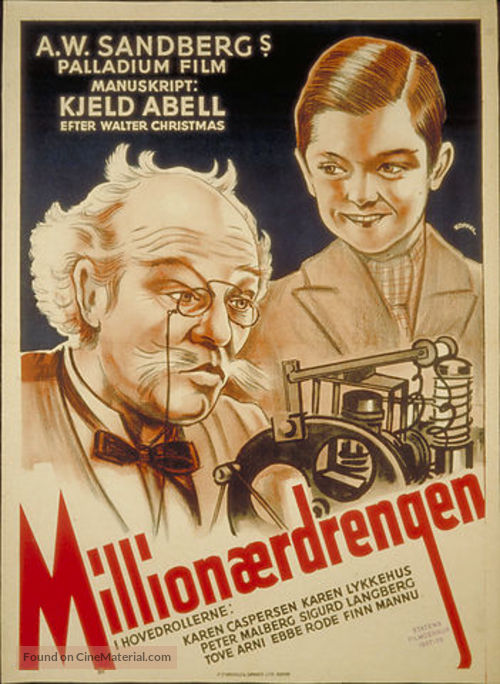 Million&aelig;rdrengen - Danish Movie Poster