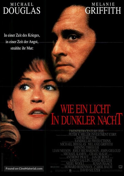 Shining Through - German Movie Poster