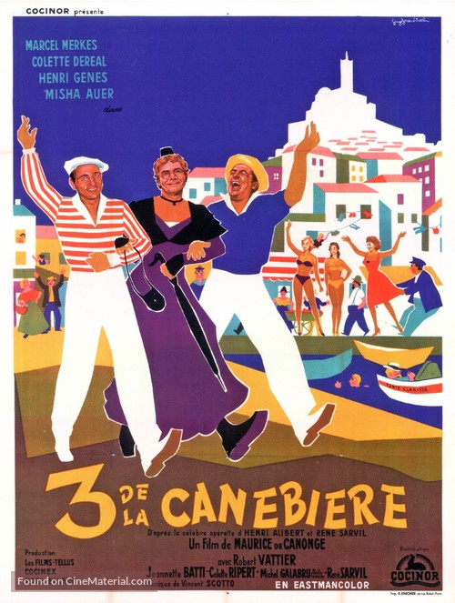 Trois de la Canebi&egrave;re - French Movie Poster