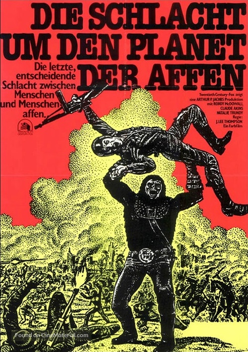 Battle for the Planet of the Apes - German Movie Poster
