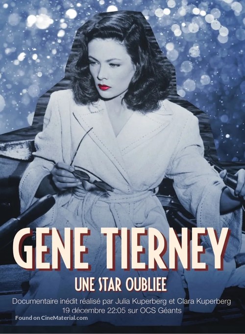 Gene Tierney, une star oubli&eacute;e - French Movie Poster