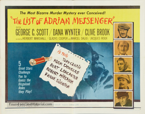 The List of Adrian Messenger - Movie Poster