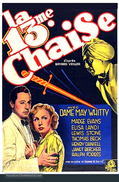 The Thirteenth Chair - French Movie Poster