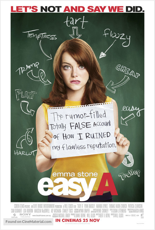 Easy A - Singaporean Movie Poster