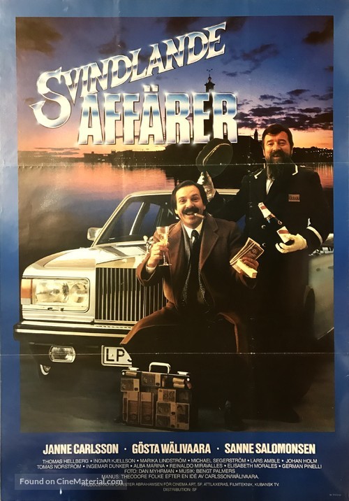 Svindlande aff&auml;rer - Swedish Movie Poster