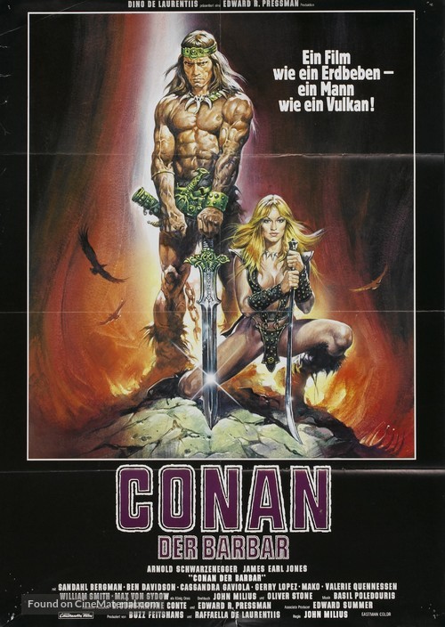 Conan The Barbarian - German Movie Poster