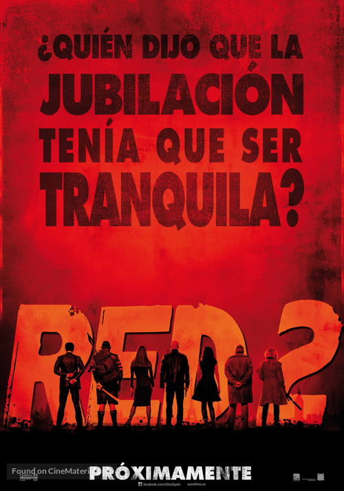 RED 2 - Spanish Movie Poster