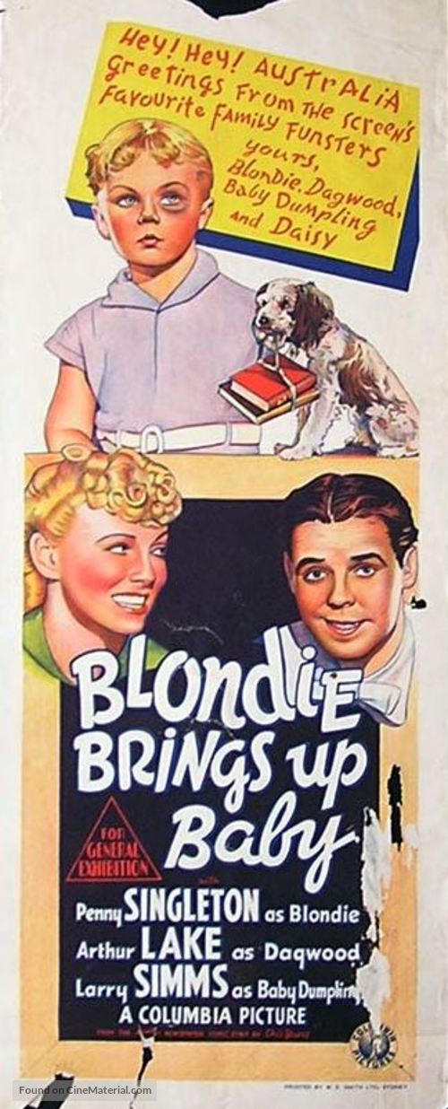 Blondie Brings Up Baby - Australian Movie Poster