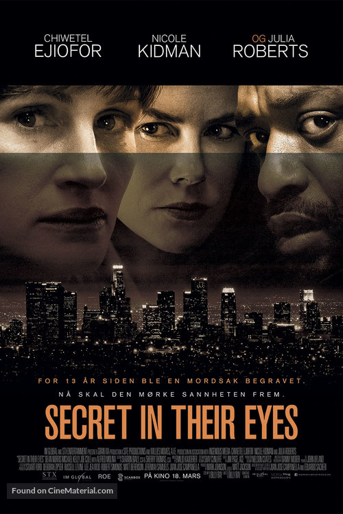 Secret in Their Eyes - Norwegian Movie Poster