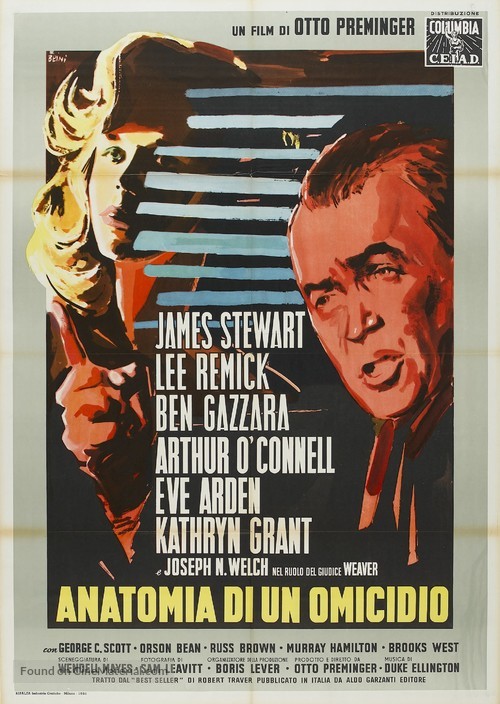 Anatomy of a Murder - Italian Movie Poster